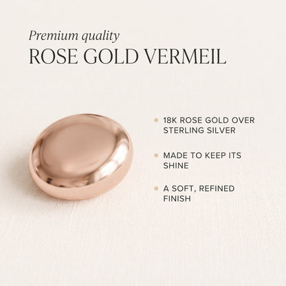 Premium quality rose gold vermeil