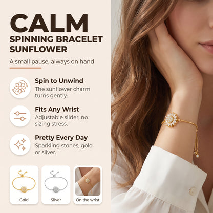 Calm Spinning Bracelet: spin to unwind, fits any wrist, pretty every day