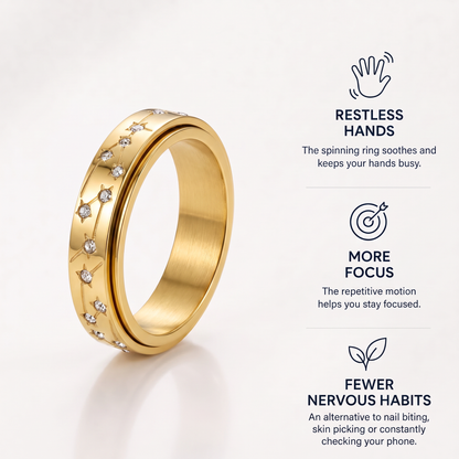 Gold Constellation Spinning Ring: restless hands, more focus, fewer nervous habits