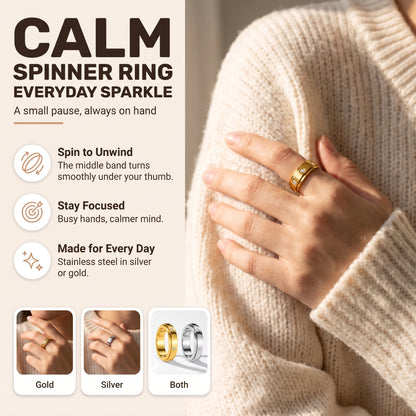 Light Spinner Ring: spin to unwind, stay focused, made for every day