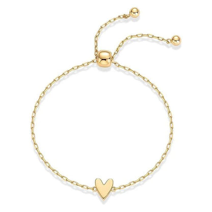 Solid heart bracelet in gold (daughter)