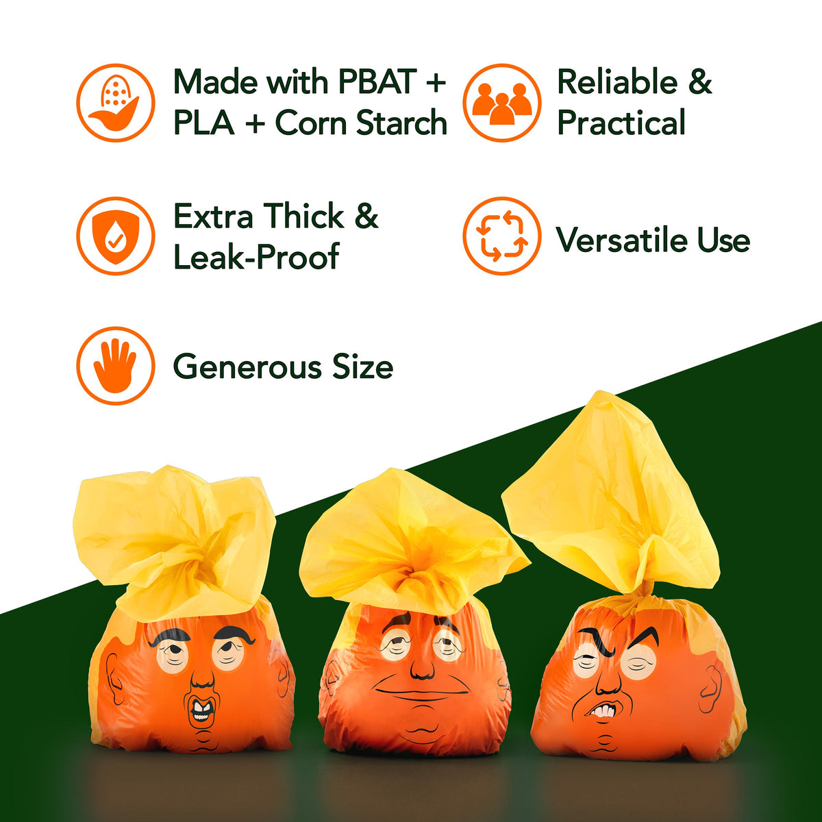 Plant-based, leak-proof, generous size