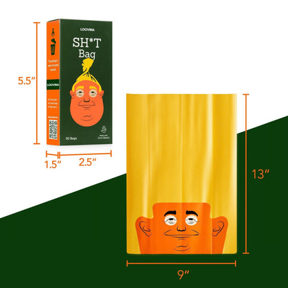 Bag and box dimensions: 9 x 13 in bags
