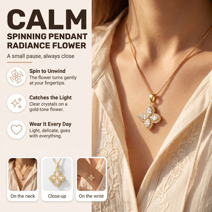 Radiance Spinning Pendant: spin to unwind, catches the light, wear it every day