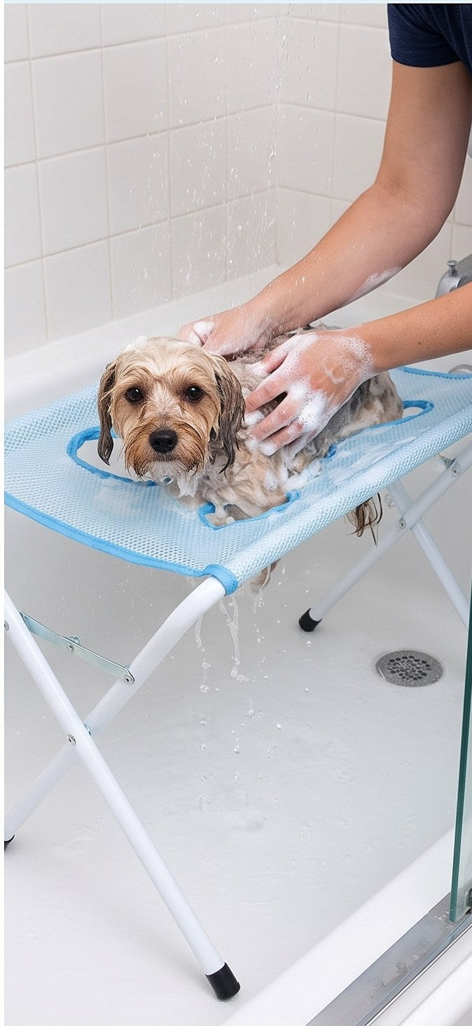 How to use the Loovina Dog Shower Stand, step 3